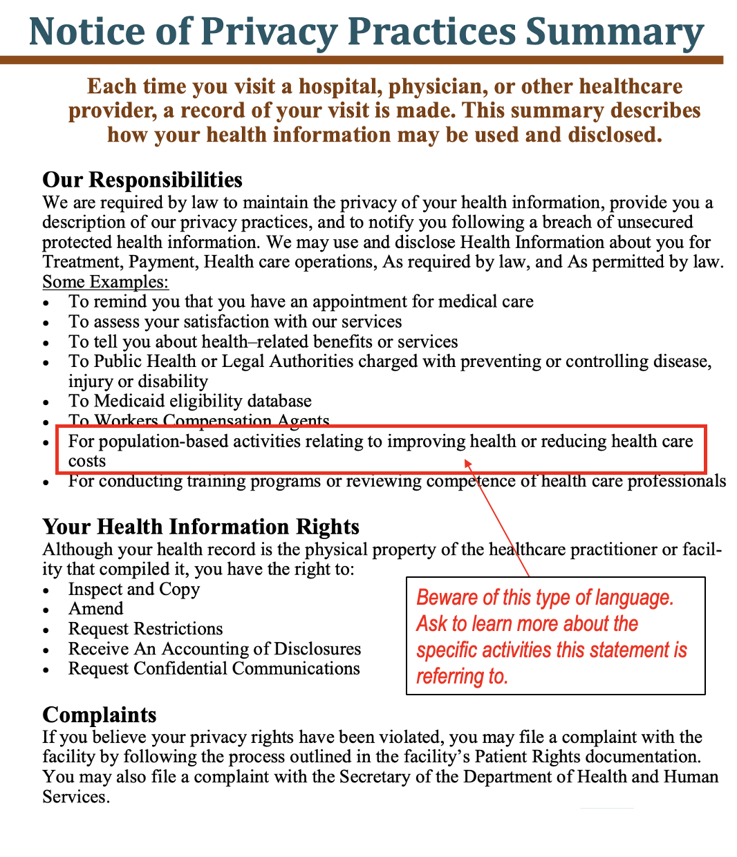 Example Privacy Notice